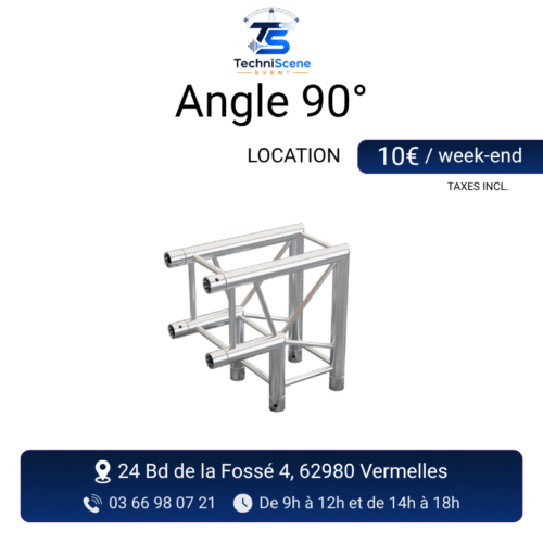 Location angle truss 90° aluminium - connecteur de structure pour grill et portique d'éclairage - XXL Live