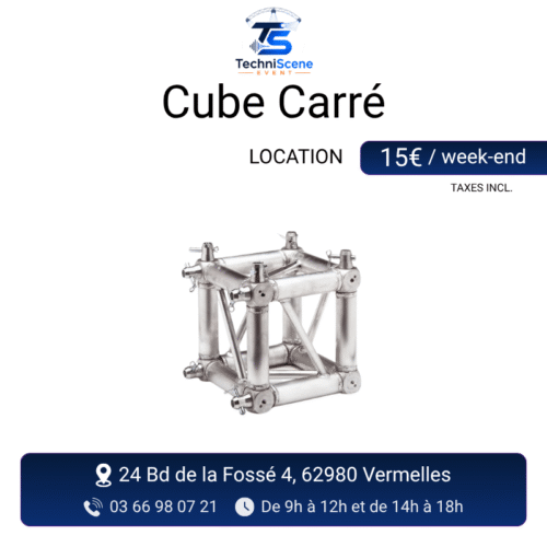 Location cube truss carré aluminium - connecteur multi-directions pour structure de grill et portique d'éclairage - XXL Live