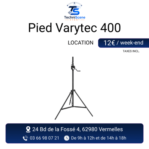 Location pied de levage à manivelle Varytec 400 - support truss et éclairage scénique - XXL Live