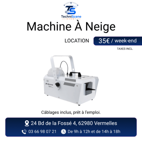 Location machine à neige JB Systems Yeti - effet neige artificielle pour événements et soirées - XXL Live