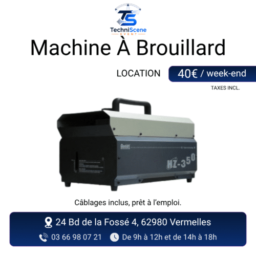 Location machine à brouillard Antari HZ-350 - effet brouillard basse couche pour événements et soirées - XXL Live