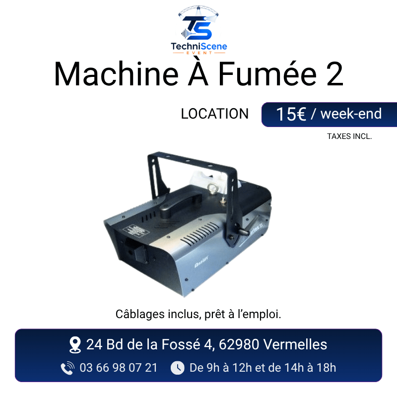 Location machine à fumée Antari puissante - effet fumée pour grandes salles et événements - XXL Live