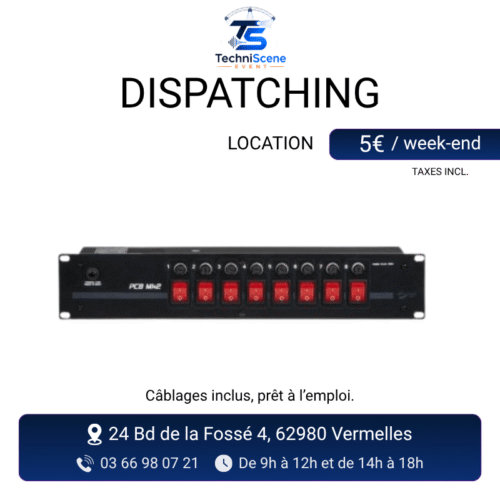 Location dispatching 8 voies PCB MK2 - distributeur de puissance rack pour installation scénique - XXL Live