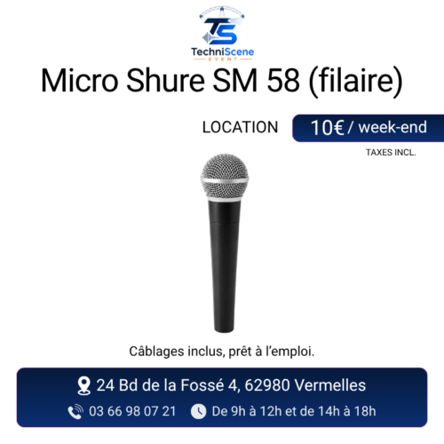 location micro Shure SM58 événement