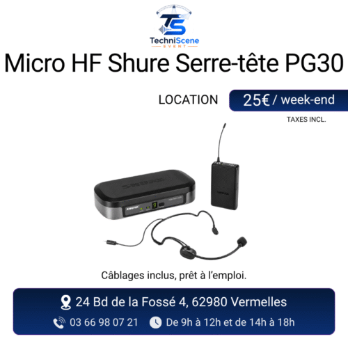 location micro serre-tête sans fil événement