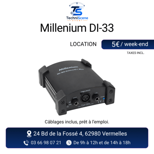 location boitier DI Millenium DI-33 événement