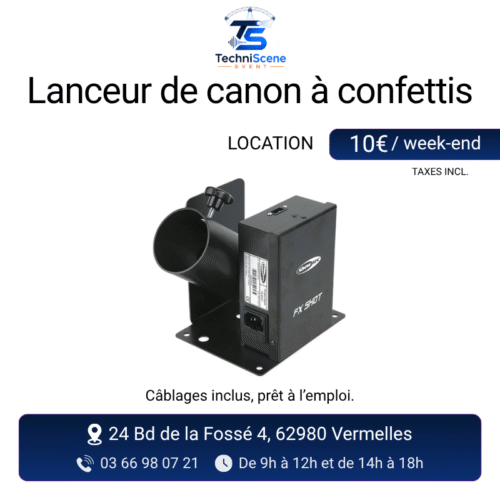location canon à confettis événement