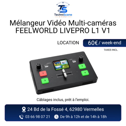 location mélangeur vidéo multi-caméras événement