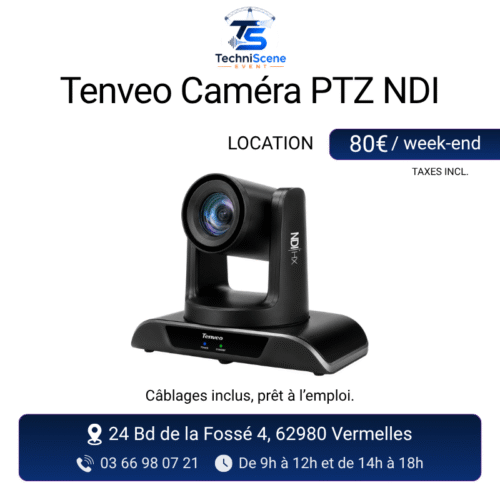 location caméra PTZ NDI événement