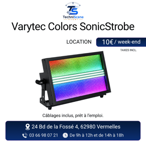 location stroboscope LED coloré événement
