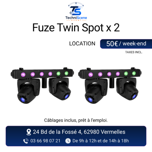 location lyre Fuze Twin Spot événement