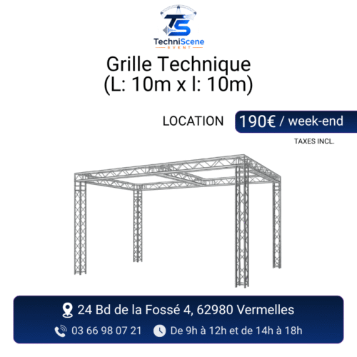 location grille technique événement
